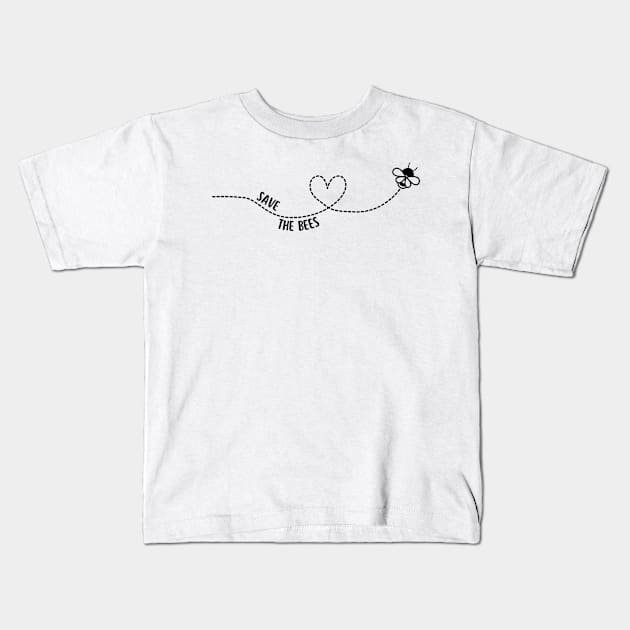 Save the bees Kids T-Shirt by ZenNature